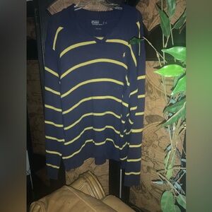 Ralph Lauren Navy and Yellow Sweater